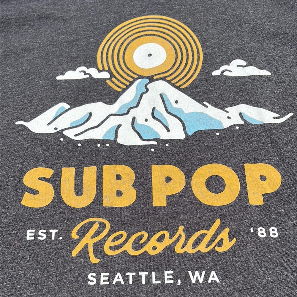 SUB POP Records Gray Tee - Picture 7 of 8